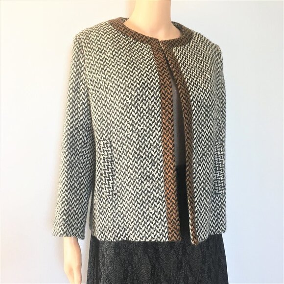 Women's sz M B.H.WRAGGE vintage wool blazer jacket - Picture 1 of 12